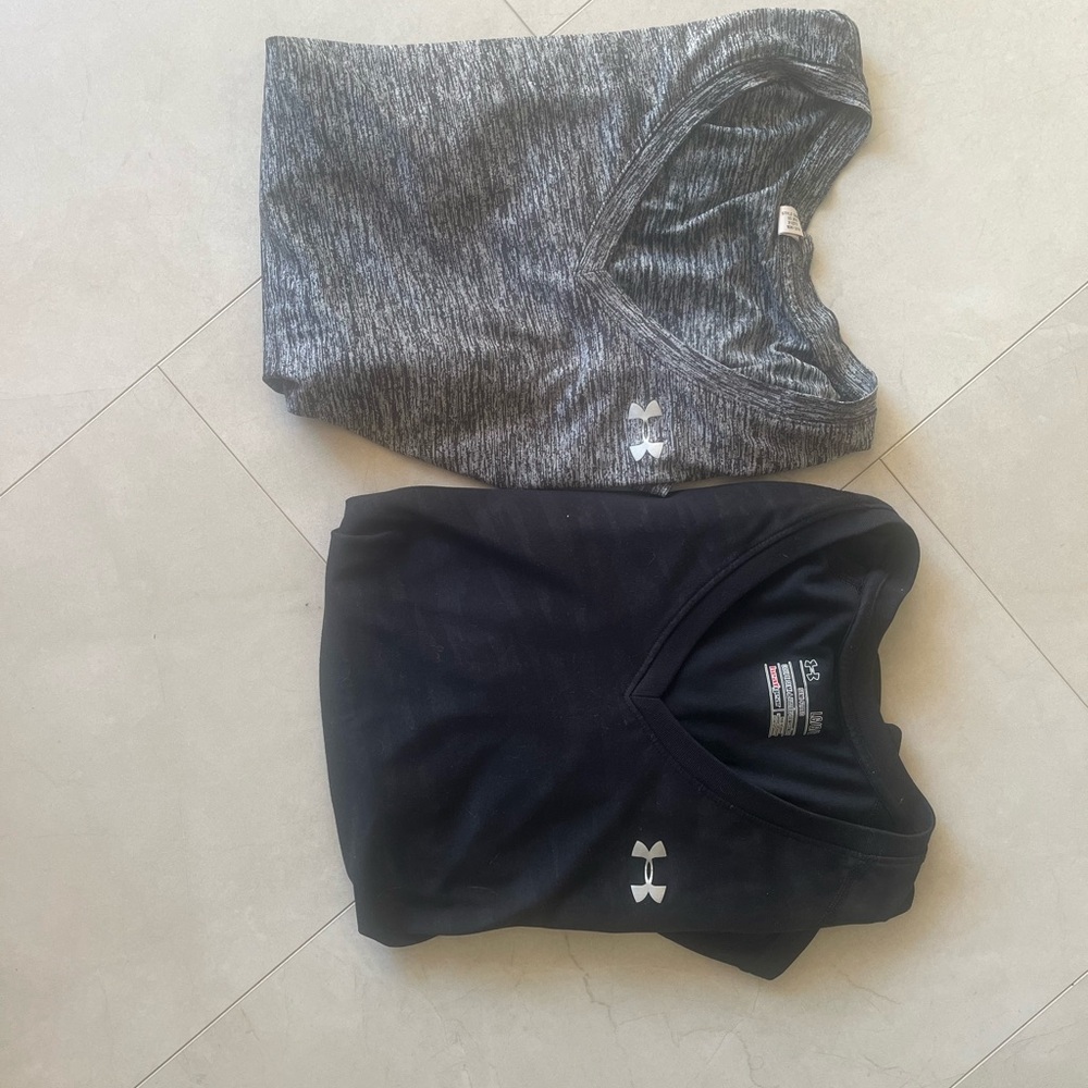 Under Armour Women's Short Sleeve Tees - Black and Gray